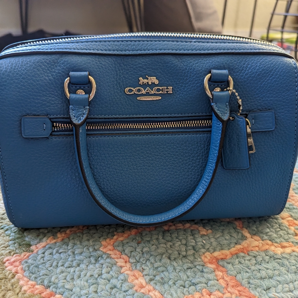 Coach x Peanuts Rowan Satchel w/Snoopy Print Strap